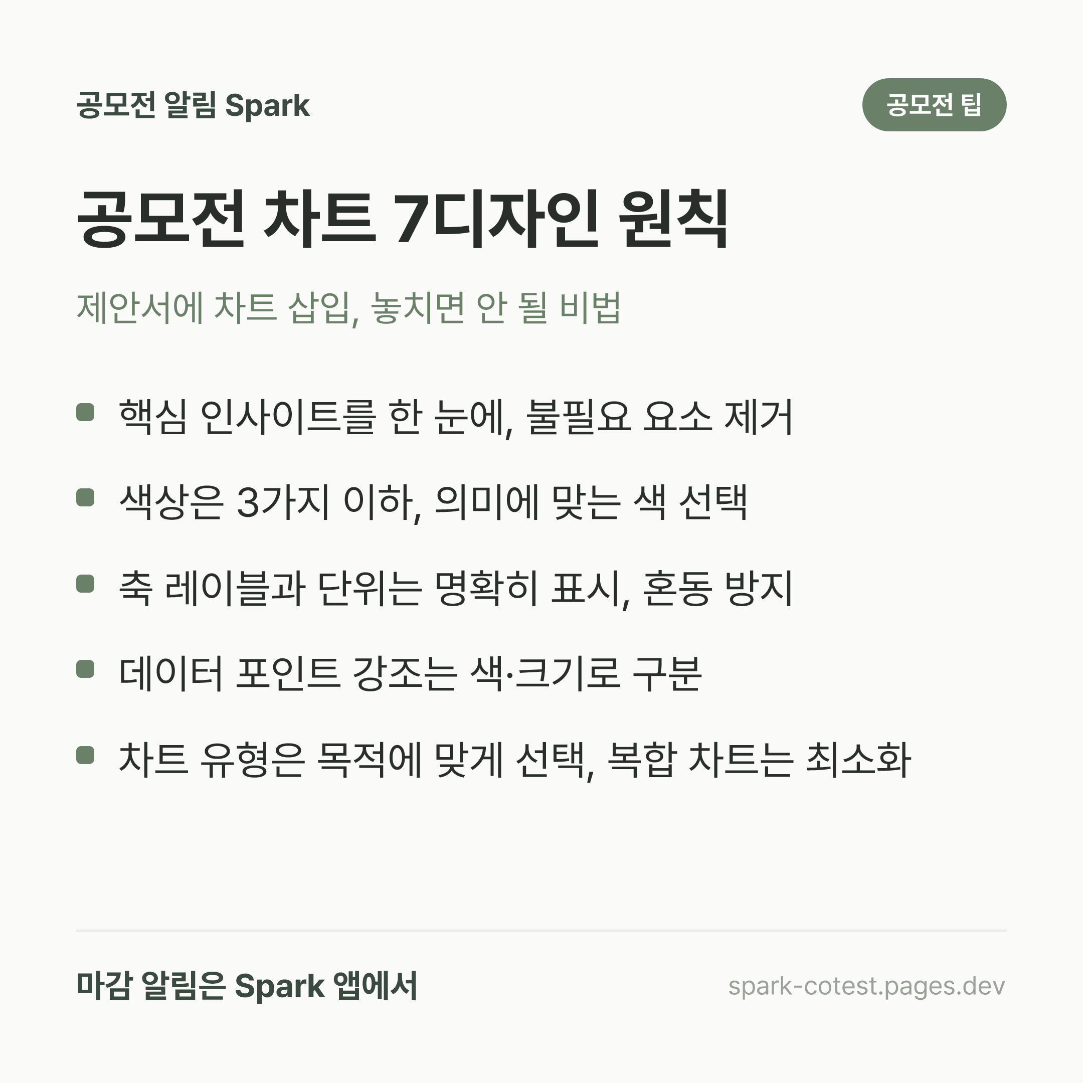 공모전 차트 7디자인 원칙
